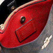 Fortok Coach Mollie Bucket Bag 22 In Signature Canvas Black 20*22cm - 2