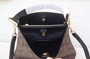 Fortok Coach Mollie Bucket Bag 22 In Signature Canvas Black/Brown 20*22cm - 5