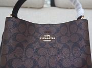 Fortok Coach Mollie Bucket Bag 22 In Signature Canvas Black/Brown 20*22cm - 2