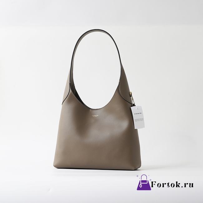Fortok Coach Brooklyn Shoulder Bag 28 Brass/Dark Stone 28-28-8cm  - 1