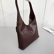 Fortok Coach Brooklyn Shoulder Bag 28 Brass/Merlot 28-28-8cm - 6