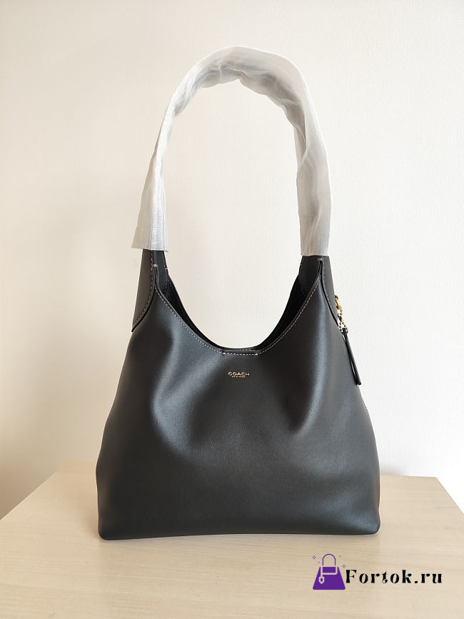 Fortok Coach Brooklyn Shoulder Bag 28 Brass/Black 28-28-8cm  - 1