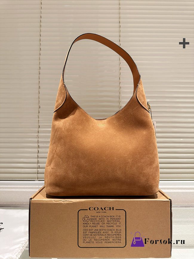 Fortok Coach Brooklyn Shoulder Bag 28 In Suede 28-28-8cm - 1