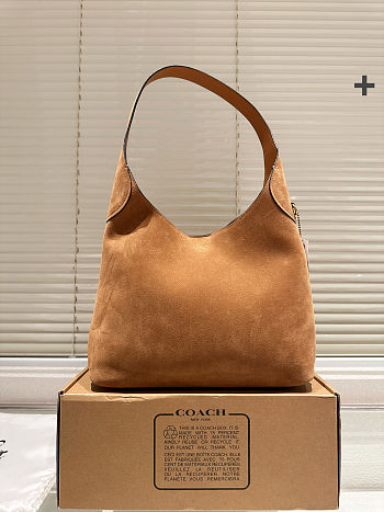 Fortok Coach Brooklyn Shoulder Bag 28 In Suede 28-28-8cm