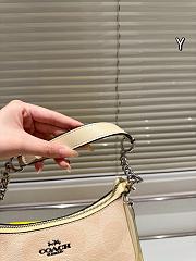 Fortok Teri Shoulder Bag In Signature Canvas Tan 24.5cm x 15.5cm x 7.5cm - 6