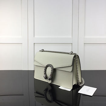 Fortok Gucci Dionysus small shoulder bag in white leather 28x18x9cm