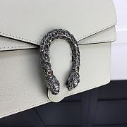 Fortok Gucci Dionysus small shoulder bag in white leather 28x18x9cm - 3