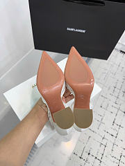 Fortok Amina Muaddi Holli 95 slingback pumps in white lace - 4