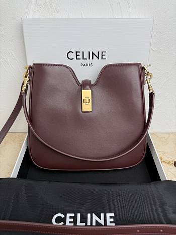 Fortok Celine Camille 16 Soft Bag Burgundy 24.5 X 21.5 X 5 cm