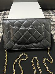 Fortok Chanel Heart Wallet on Chain in black lambskin 19cm - 4