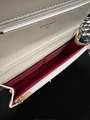 Fortok Chanel Heart Wallet on Chain in White lambskin 19cm - 6