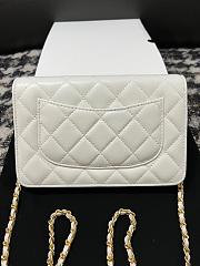 Fortok Chanel Heart Wallet on Chain in White lambskin 19cm - 2