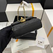 Fortok Chanel Coco Love CC Heart Clutch with Chain in Black 10.5cm - 5