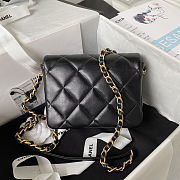 Fortok Chanel Coco Love CC Heart Wallet on Chain mini in Black 18x13.5x5.5cm - 6
