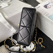 Fortok Chanel Coco Love CC Heart Wallet on Chain mini in Black 18x13.5x5.5cm - 5