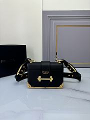 Fortok Prada Cahier Mini Shoulder Bag Black 9✕14X9cm - 1