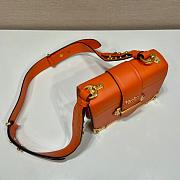 Fortok Prada Cahier Shoulder Bag Orange 9✕14X9cm - 5