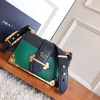 Fortok Prada Cahier Shoulder Bag Green 9✕14X9cm