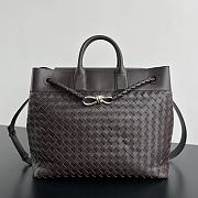 Fortok Bottega Veneta Large Andiamo Voyager tote bag in Brown intrecciato leather 43*39*20cm - 1