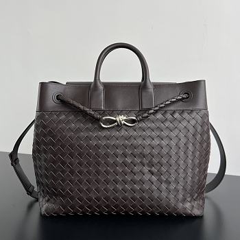 Fortok Bottega Veneta Large Andiamo Voyager tote bag in Brown intrecciato leather 43*39*20cm