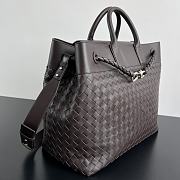 Fortok Bottega Veneta Large Andiamo Voyager tote bag in Brown intrecciato leather 43*39*20cm - 5