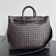 Fortok Bottega Veneta Large Andiamo Voyager tote bag in Brown intrecciato leather 43*39*20cm - 2