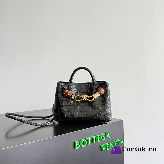 Fortok Bottega Veneta Small Andiamo bag in black 22*15.5*9cm - 1