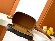 Fortok Celine Mini Vanity Case in Triomphe Canvas and Calfskin Brown 18*12*18cm - 4