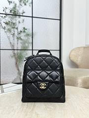 Fortok Chanel CC Turn-lock backpack in Caviar Black leather 22*22.5*8.5cm - 1