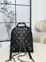 Fortok Chanel CC Turn-lock backpack in Caviar Black leather 22*22.5*8.5cm - 6