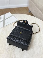 Fortok Chanel CC Turn-lock backpack in Caviar Black leather 22*22.5*8.5cm - 2
