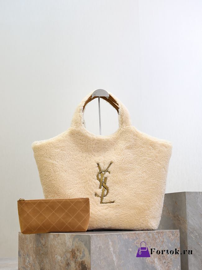 Fortok Saint Laurent Icare Maxi Shearling Tote Bag 58×47×61cm  - 1