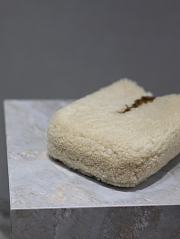 Fortok Saint Laurent Natural Beige Dark Cigar Shearling Mini Le 5 A 7 Vertical Bag 18×3.5×3.5cm - 5