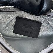 Fortok Fendi Graffiti FF Silver Rhinestone Embellished Shoulder Bag 16.5-14-5CM  - 5