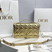 Fortok Dior My Dior Bag Metallic Pale Gold Cannage Calfskin 24 x 14 x 7.5cm - 1