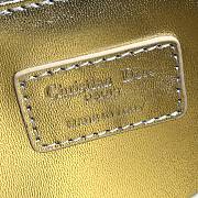 Fortok Dior My Dior Bag Metallic Pale Gold Cannage Calfskin 24 x 14 x 7.5cm - 6