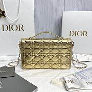 Fortok Dior My Dior Bag Metallic Pale Gold Cannage Calfskin 24 x 14 x 7.5cm - 5