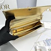 Fortok Dior My Dior Bag Metallic Pale Gold Cannage Calfskin 24 x 14 x 7.5cm - 3