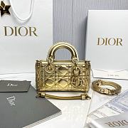 Fortok Dior Lady D-Joy Micro Gold Leather 16 x9 X5 cm - 1