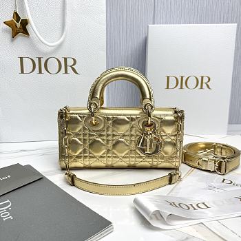 Fortok Dior Lady D-Joy Mini Gold Leather 22 x 12 x 6cm