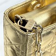 Fortok Dior Lady D-Joy Mini Gold Leather 22 x 12 x 6cm - 5