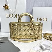 Fortok Dior Lady D-Joy Gold Leather 26 x 13.5 x 5.5cm - 1