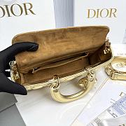 Fortok Dior Lady D-Joy Gold Leather 26 x 13.5 x 5.5cm - 6