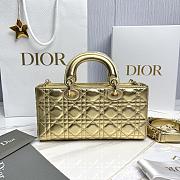 Fortok Dior Lady D-Joy Gold Leather 26 x 13.5 x 5.5cm - 5