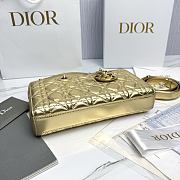 Fortok Dior Lady D-Joy Gold Leather 26 x 13.5 x 5.5cm - 4