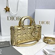 Fortok Dior Lady D-Joy Gold Leather 26 x 13.5 x 5.5cm - 3