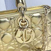 Fortok Dior Lady D-Joy Gold Leather 26 x 13.5 x 5.5cm - 2