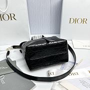 Fortok Dior Micro Dior Toujours Vertical Tote Bag Black Crinkled Calfskin And Fur 16 x 18 x 12m - 2