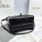 Fortok Dior Mini Dior Toujours Vertical Tote Bag Black Crinkled Calfskin And Fur 20 x 22 x 18.5cm - 4