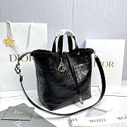Fortok Dior Mini Dior Toujours Vertical Tote Bag Black Crinkled Calfskin And Fur 20 x 22 x 18.5cm - 5